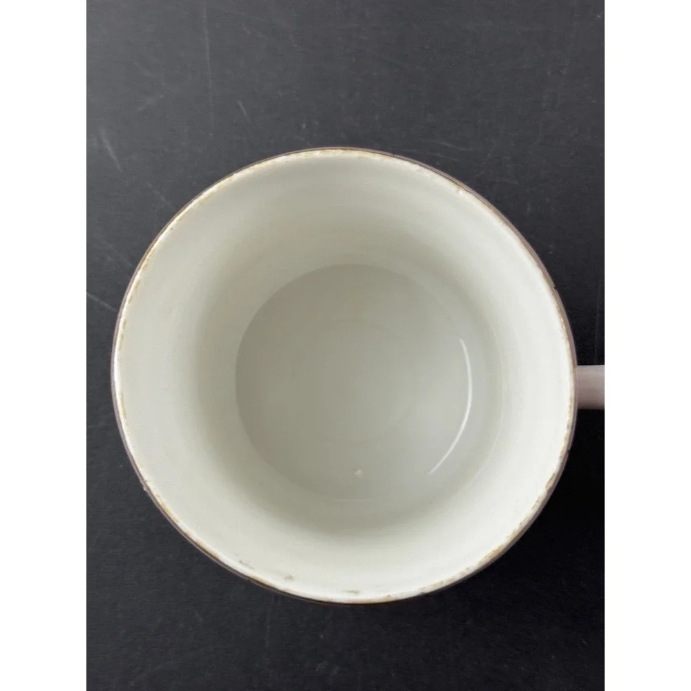 Vintage Handpainted Porcelain Shaving Mug Pink with Flowers